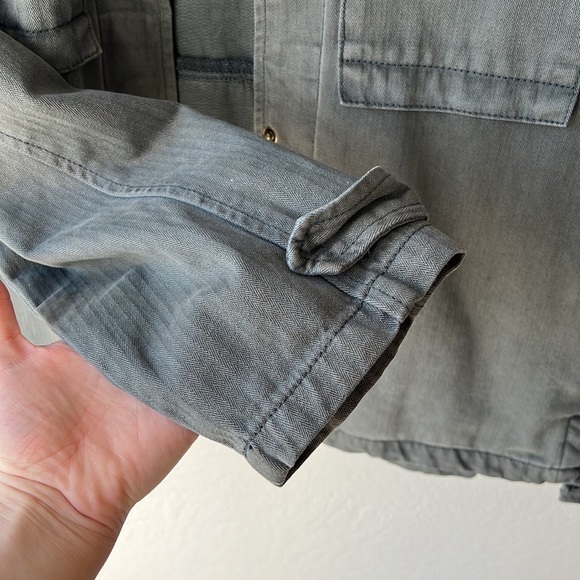 Velvet Heart Denim Army Green Khaki Jacket EUC - Picture 3 of 6